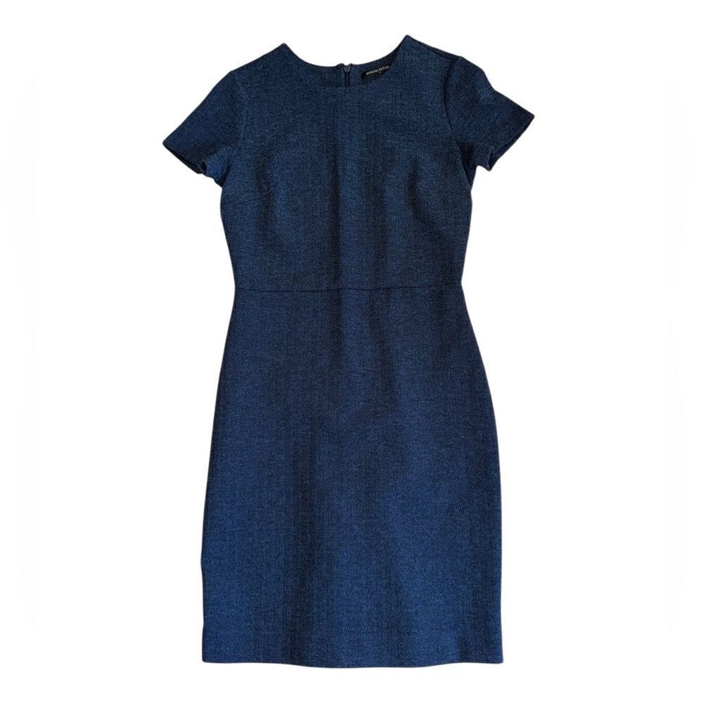 Banana Republic Women's Navy Blue Cotton Blend Mini Pencil Dress Size 2